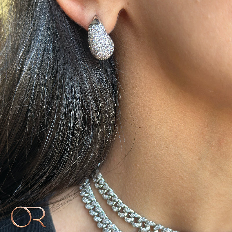 The Drops Earrings Silver Small