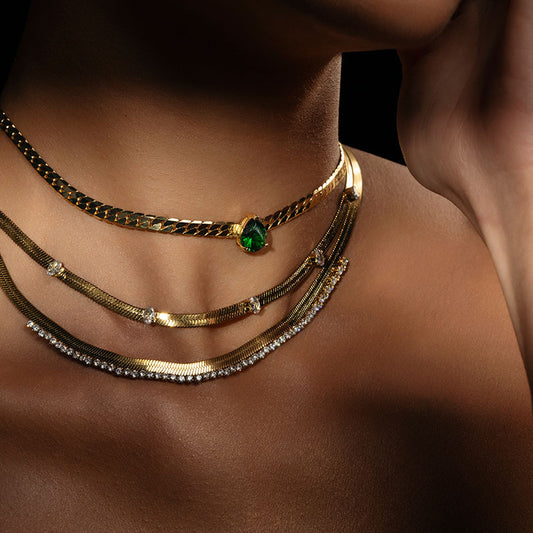 Ophidian Gold Green Choker