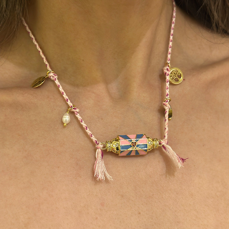 The Pink Dice Necklace